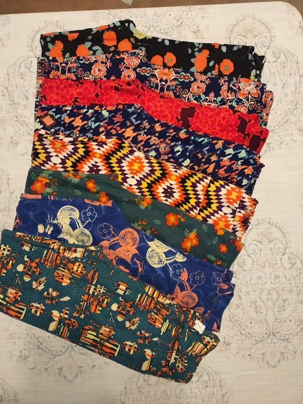 LuLaRoe Multi-Pattern Floral & Geometric Leggings -  Lot 8 Pair. Some Never worn